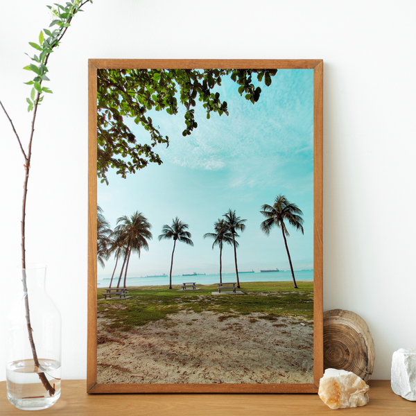 Sea and Palm Trees Print
