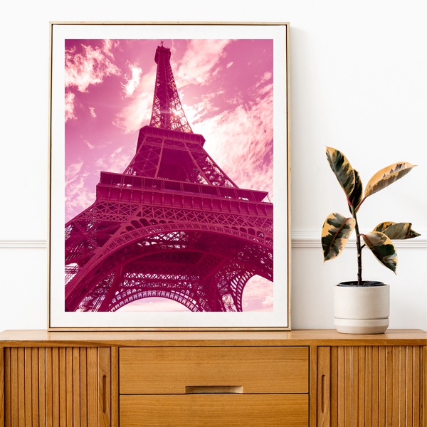 Paris - Pink Eiffel Tower Print