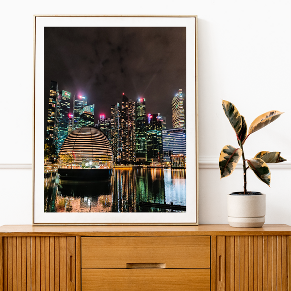 Singapore - Floating Apple Store Print