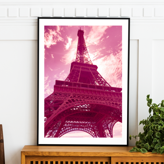 Paris - Pink Eiffel Tower Print LushLiv