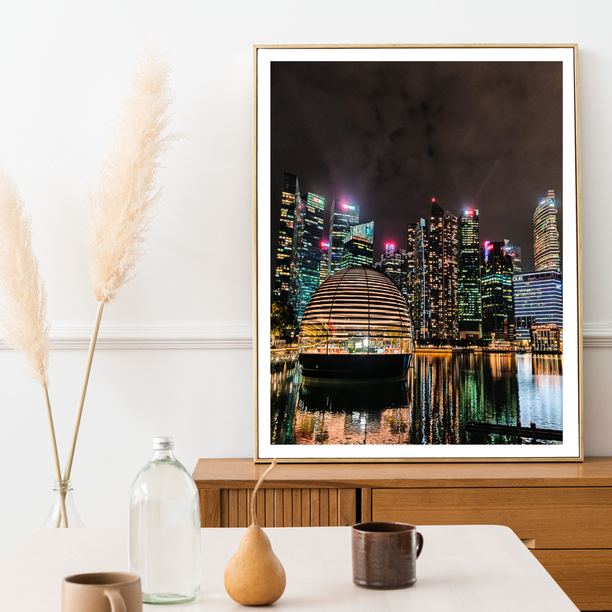 Singapore - Floating Apple Store Print LushLiv